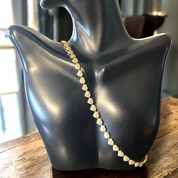 Beautiful Designer 14k Yellow Gold Heart Link 6mm Wide Chain 18” Necklace! - Picture 5 of 16